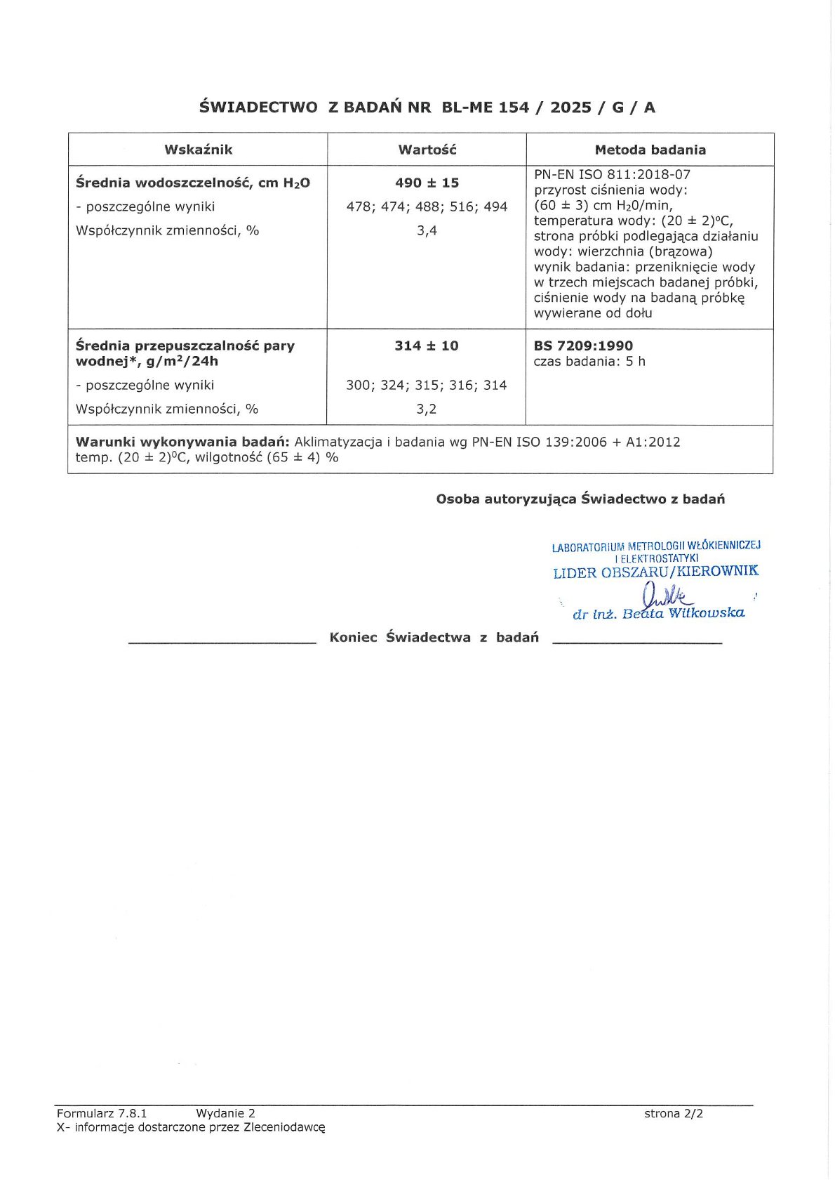 Certyfikat Tailor Made